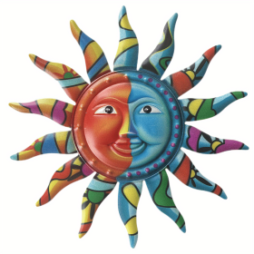 1pc, Creative Metal Sun Wall Decor, Metal Wall Art Decorative Pendant, Scene Decor, Home Decor, Wedding Decor, Holiday Decor, Party Decor, Celebratio