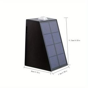 2pcs Solar Up And Down Wall Lights; Outdoor Waterproof LED Step Light; Solar Fence Lights For Outdoor Yard Garden Lawn Patio Courtyard Fences Drivewa