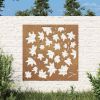 Garden Wall Decoration Rusty Brown Corten Steel Medium