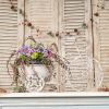 Rustic Bicycle Metal Wire Wall Planter Basket, Decorative Hanging Flower Pots, Vintage Bicycle Wall Art for Home, Garden, and Office Decor
