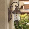 22"(H) Vintage Outdoor Wall Lantern, Weatherproof Exterior Sconce Light with Clear Glass Shade, Waterproof Wall Mount Light Fixture for Patio, Porch,