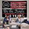 Probsin Large 250 Anniversary USA Backdrop 60" x 90" 250 Years America Flag 1776-2026 We The People Patriotic Poster Hanging Supplies Wall Decor Bull