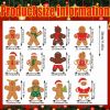 Christmas Gingerbread Yard Sign Xmas Gingerbread Man Shaped Lawn Garden Signboard Christmas Outdoor Yard Signs Decor for Holiday Pathway Patio Garden