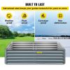 VEVOR Galvanized Raised Garden Bed, 80" x 40" x 19" Metal Planter Box, Gray Steel Plant Raised Garden Bed Kit, Planter Boxes Outdoor for Growing V