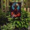 Chocolate Labrador Retriever Witchy Halloween Garden Flag Mailbox Flag Decorative Yard Flag Banner Outside Patio Artwork Yard Flower Beds, Garden Siz
