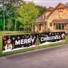 1pc, Festive Large Merry Christmas Banner - Huge Santa Claus Sign for Holiday Party Supplies and Home Decor - Perfect for Outdoor, Indoor, Yard, Gard