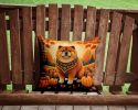 Chow Chow Fall Throw Pillow Machine Washable, Indoor Outdoor Decorative Pillow for Couch, Bed or Patio, 14Hx14W