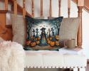 La Catrina Skeleton Spooky Halloween Throw Pillow Machine Washable, Indoor Outdoor Decorative Pillow for Couch, Bed or Patio, 14Hx14W