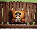 Beagle Fall Throw Pillow Machine Washable, Indoor Outdoor Decorative Pillow for Couch, Bed or Patio, 14Hx14W