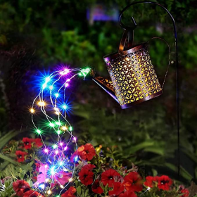 Solar Lights Outdoor Decorative, Metal Solar Watering Can Outdoor Lights IP65 Waterproof, Hanging Garden Decor Yard Lights Outside Patio Lawn, Gifts (Option: 1pcs)