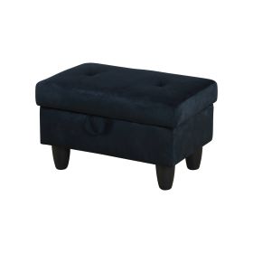 Pickup Only--Midnight Blue Microfiber 3-Piece Living Room Sofa Set (Option: F09813 O)