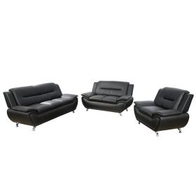 Pickup Only--Blue Flannel 8-Piece Living Room Sofa Set (Option: F4602C L.S)