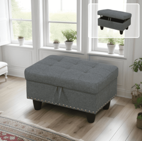 Self-pickup Only--Grey Linen 3-Piece Sofa Set Living Room Sofa (Option: F09919   O)
