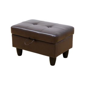 Pickup Only--Brown Faux Leather 3-Piece Living Room Sofa Set (Option: F09723.O)