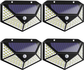 Aolyty Solar Lights Outdoor, Motion Sensor Wall Light 3 Lighting Modes IP65 Waterproof LED Solar Security Lights Four Side Inllumination 2-Pack For G (Option: 4Pcs)