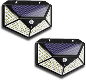 Aolyty Solar Lights Outdoor, Motion Sensor Wall Light 3 Lighting Modes IP65 Waterproof LED Solar Security Lights Four Side Inllumination 2-Pack For G (Option: 2Pcs)