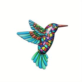 1pc/4pcs, Metal Hummingbird Wall Art Decor, Metal Birds Outdoor Wall Sculpture Decoration Hanging, Room Decor, Home Decor, Wedding Decor, Holiday Dec (Style: Model C)