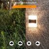 4pcs Solar Wall Lights Outdoor IP65 Waterproof LED Step Light; Solar Fence Lights For Outdoor Yard Garden Lawn Patio Courtyard Fences Driveway Pathwa