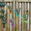 1pc/4pcs, Metal Hummingbird Wall Art Decor, Metal Birds Outdoor Wall Sculpture Decoration Hanging, Room Decor, Home Decor, Wedding Decor, Holiday Dec