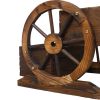 Wooden Wagon Planter Box, Garden Planter with Wheels,Decorative Planter for Flowers Herbs Vegetables for Indoor & Outdoor Décor,Wooden Flower Cart fo