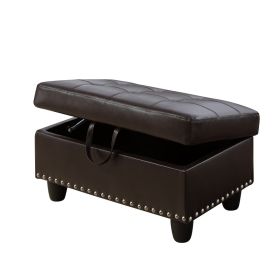 Only Self Pickup--Brown Faux Leather Synthetic Leather 3-Piece Sofa Set (Option: F09916  O)